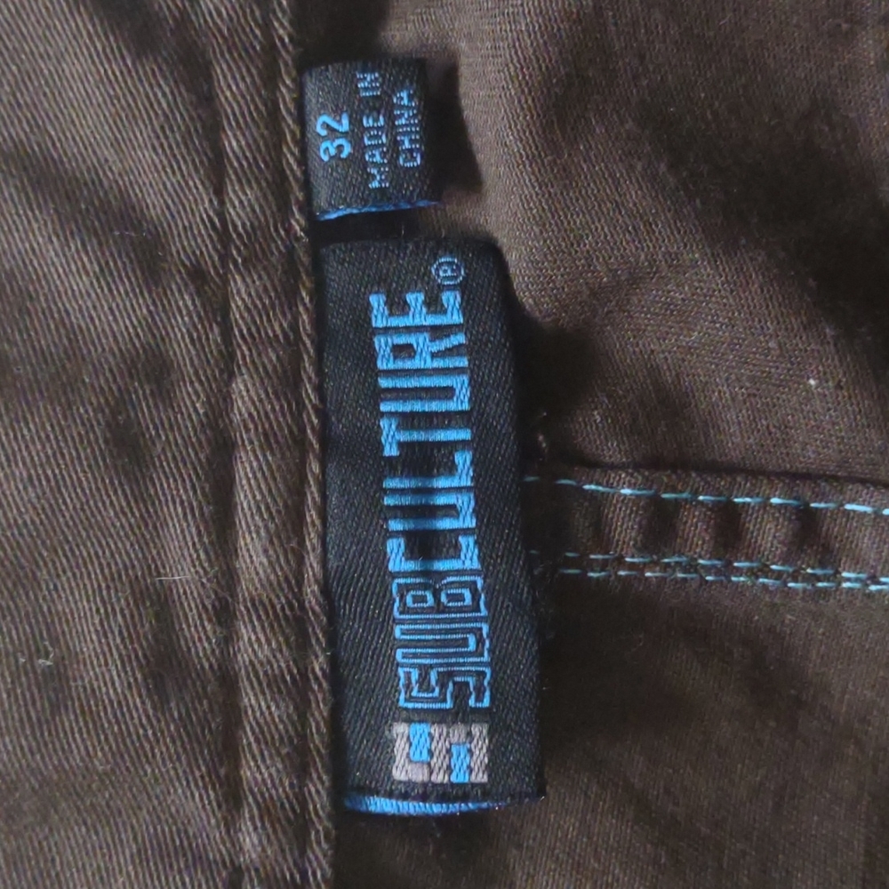 Subculture cut-off men's Bermuda shorts brown 32 - Picture 8 of 11